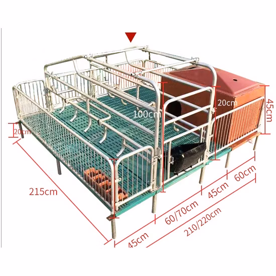 2023 Farming Galvanized Pig Nursery Crates Bed
